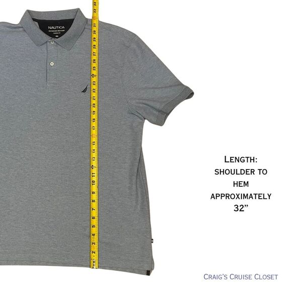 Nautica Gray Polo Shirt Classic Design Short Sleeves XXL - Picture 7 of 9